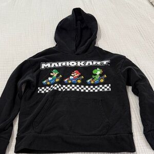 Boys Mario Kart Black Kids Hoodie L (10/12)